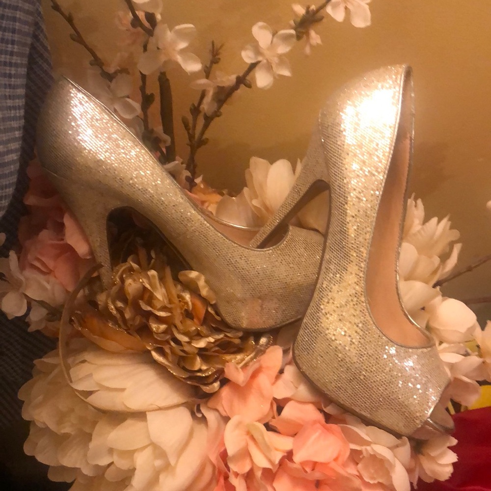 Silver Aldo shoes with Heels